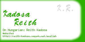 kadosa reith business card